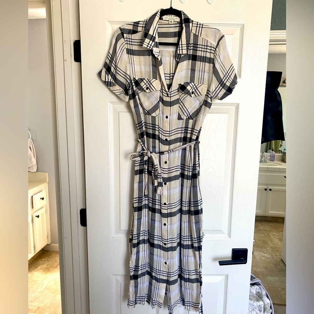 Anthropologie Cloth & Stone Hannah Midi Shirt Dress
